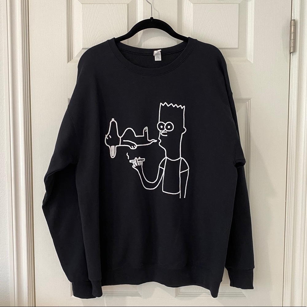 Small Spells Bart Smoking Snoopy Sweatshirt